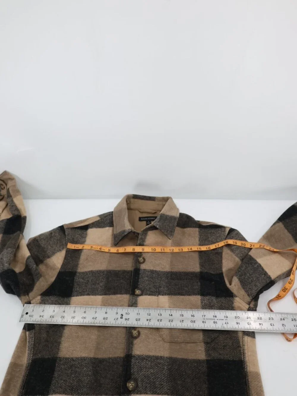 NWT Banana Republic Shirt Jacket Mens Small Long Sleeve Button Up Plaid Shacket